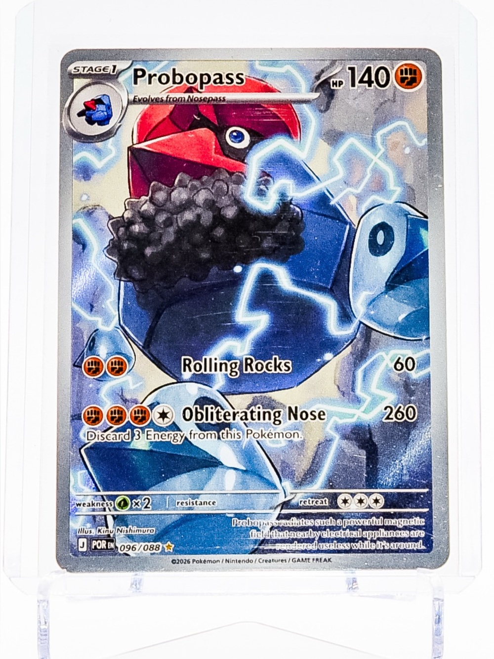Pokemon Card Probopass 096/088 Illustration Rare Holo Perfect Order NM